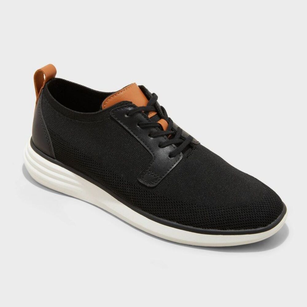 Men's Zeke Knit Dress Sneakers - Goodfellow & Co Black 11.5